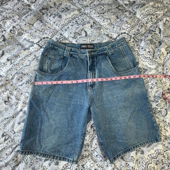 Pure Gear Men's Denim Shorts Size 36 Length 12" Medium Blue Wash Vintage - Picture 4 of 11